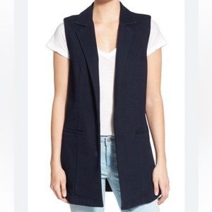 AG Adriano Goldschmied NWT Indigo Capsule Collection Cotton Vest in Navy Size XS
